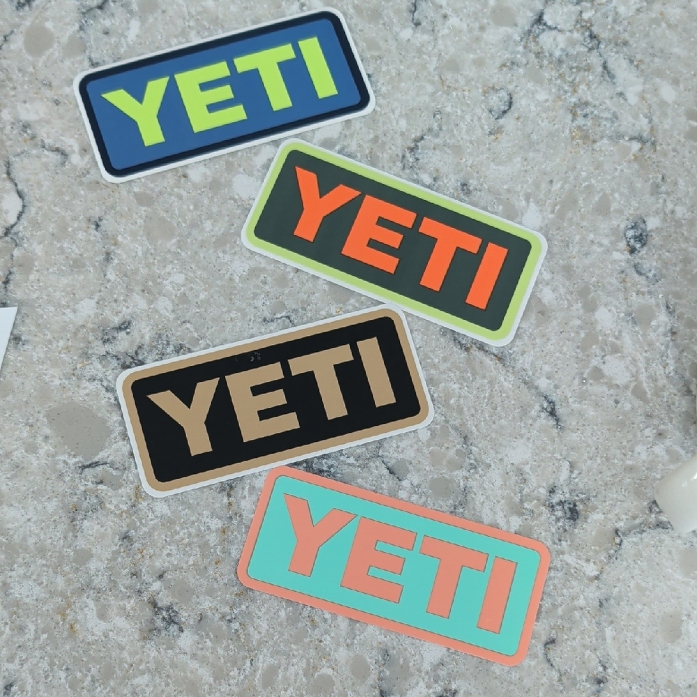 YETI Logo Stickers Set